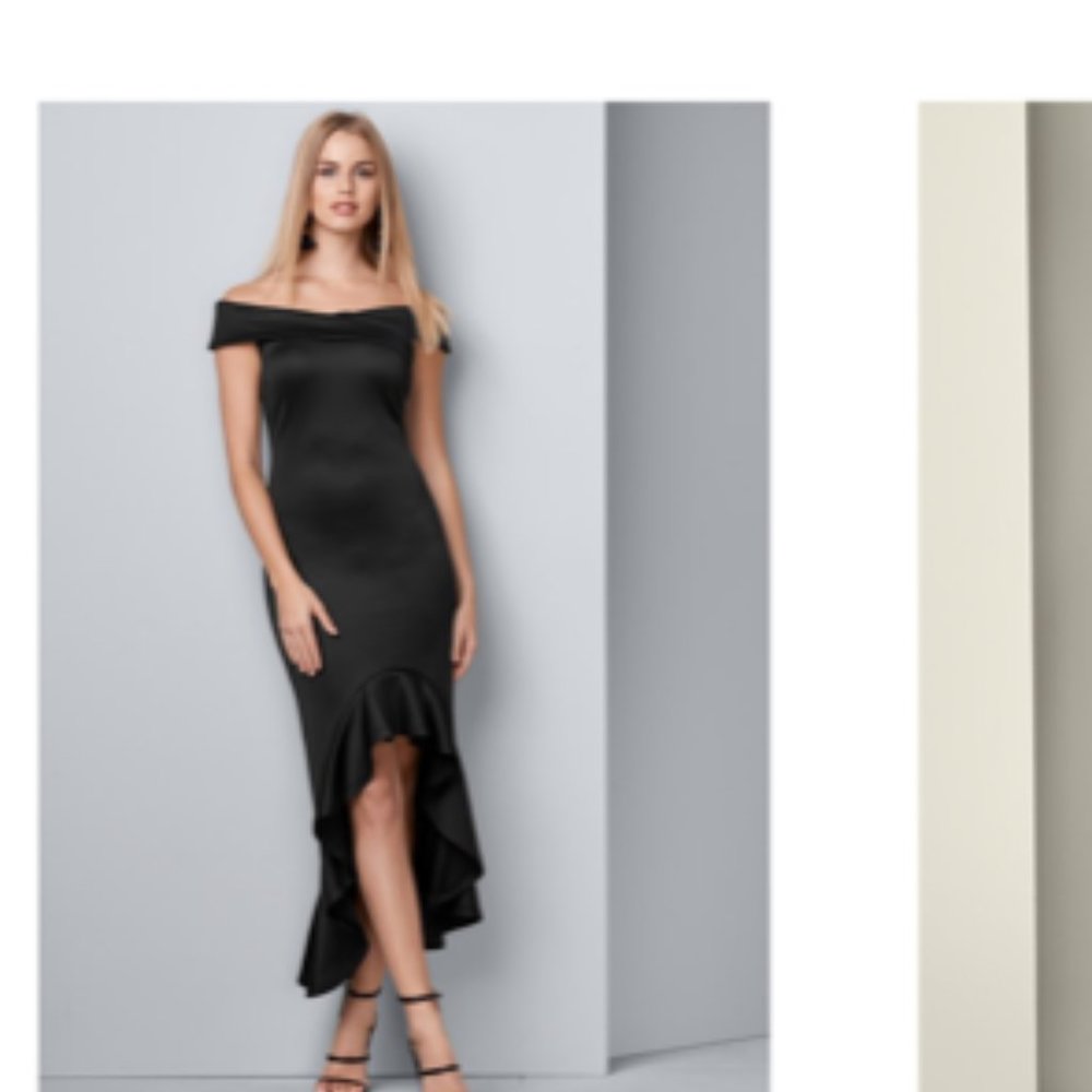 Black High Low Dress by Venus